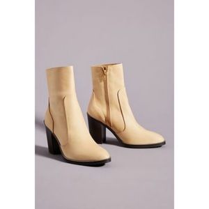 NWT Tan leather Booties Anthropologie